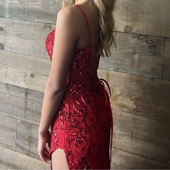 Breeze Bridal Red p2822 Prom Dress - Picture 3 of 7